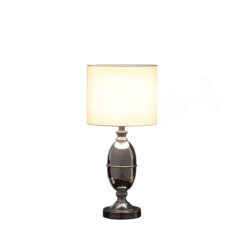 25" In Ambros Textured Silver Chrome Urn Table Lamp