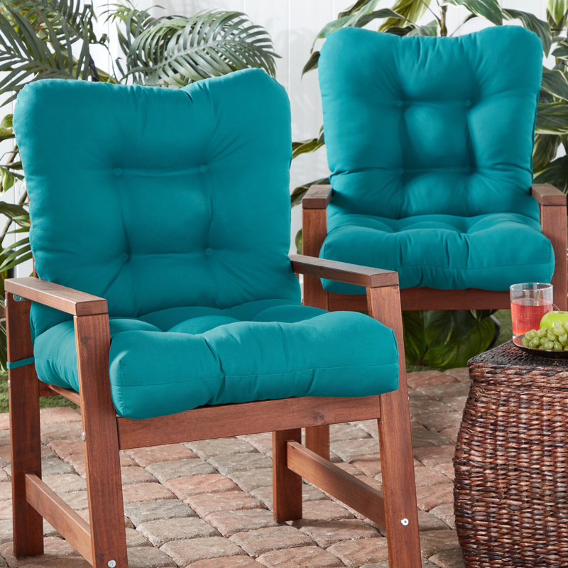 Coussin de chaise d'extérieur Lester, 1, H 21 po x l 21 po x P 21 po, Paon