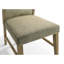 Ensemble de 2 chaises de salle à manger en lin beige avec pieds en chêne rustique