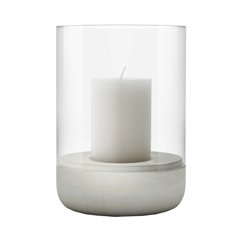 No Power Source Required / Manual Outdoor Lantern, Light Grey, 22.5 cm H x 15 cm W x 15 cm D