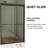48 in. W x 76 in. H Semi-Frameless Shower Door with Clear Glass-98227578