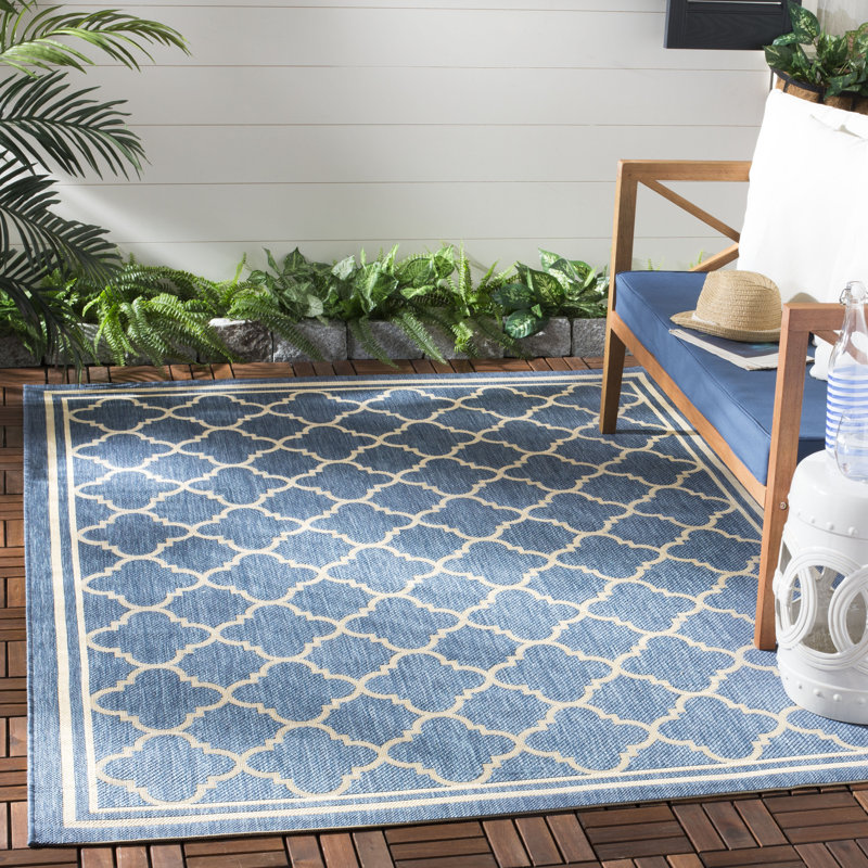 Attalla Geometric Indoor / Outdoor Area Rug, Rectangle 122 x 170 cm