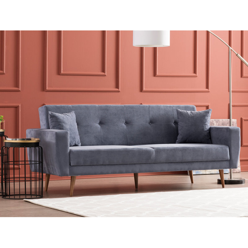 Upholstered 85'' Sleeper Sofa, Gray