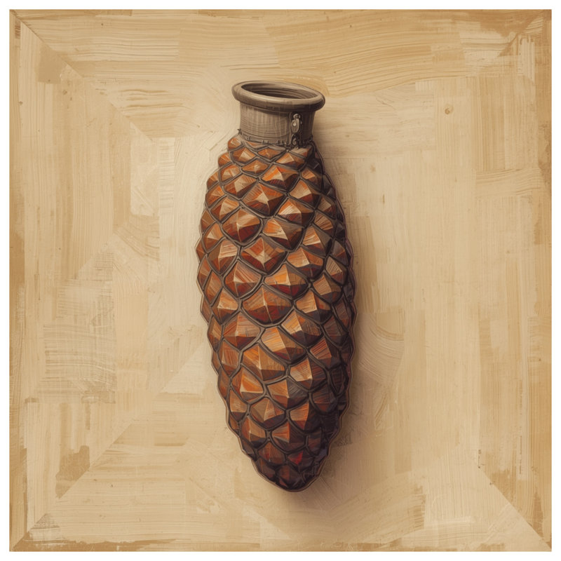 Geometric Pinecone Sculpture Shower Curtains Extra Long, 70in W x 84in H
