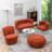 Stevie Upholstered Round Cocktail Ottoman-1183420419