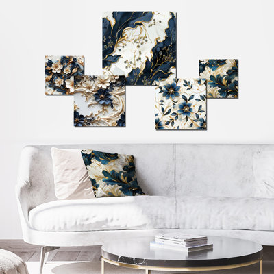 Nevis - ensemble d'art mural en marbre de 5