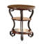 Table d'appoint en cerisier brun, conception ornée, 2 tablettes inférieures, 22 x 22 x 26,5, pour table de salon avec pieds en métal, longueur ouverte de 22 po x largeur de 26,5 po, bois massif