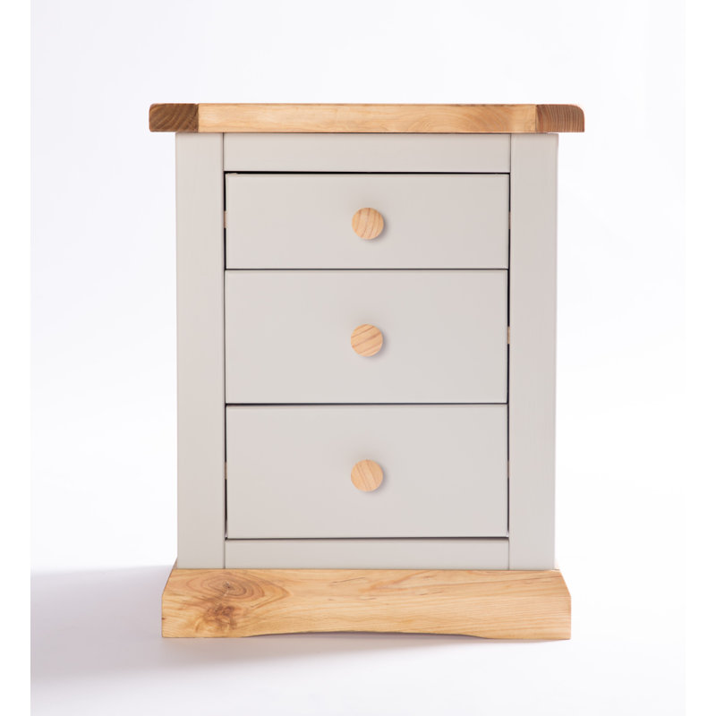 Faye 45cm W Solid + Manufactured Wood Bedside Table