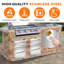 Tiroirs de cuisine d'extérieur en acier inoxydable à 3 couches de l 16 po x H 21 po x P 23 po