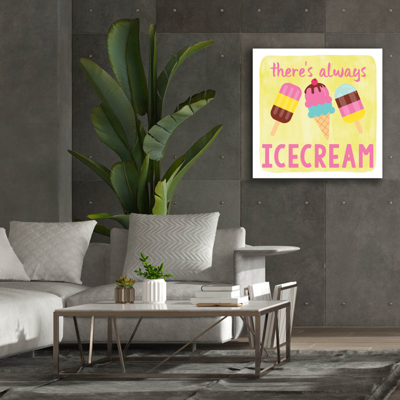 «Icecream» par Erin Clark, art mural sur toile, H 37 po x l 37 po x P 1,5 po