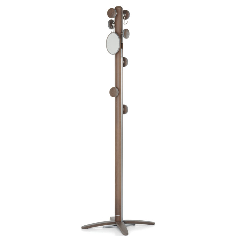 Solid Wood Freestanding Coat Rack, Braun