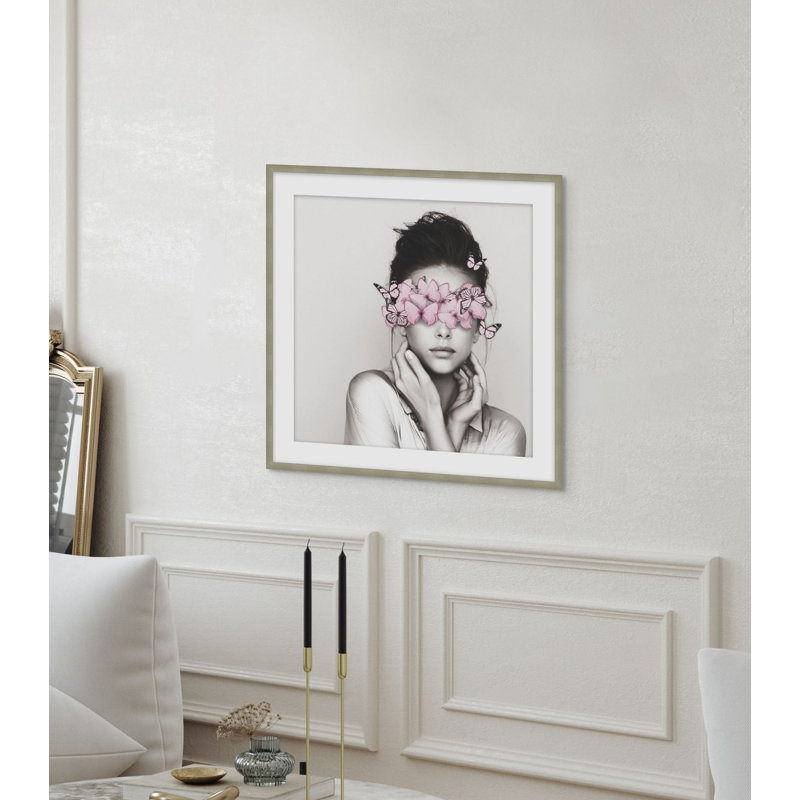 Butterfly Haze 1 Framed Print, 31.75" H x 31.75" W