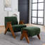 Upholstered Armchair with Footstool-488585403-503314700