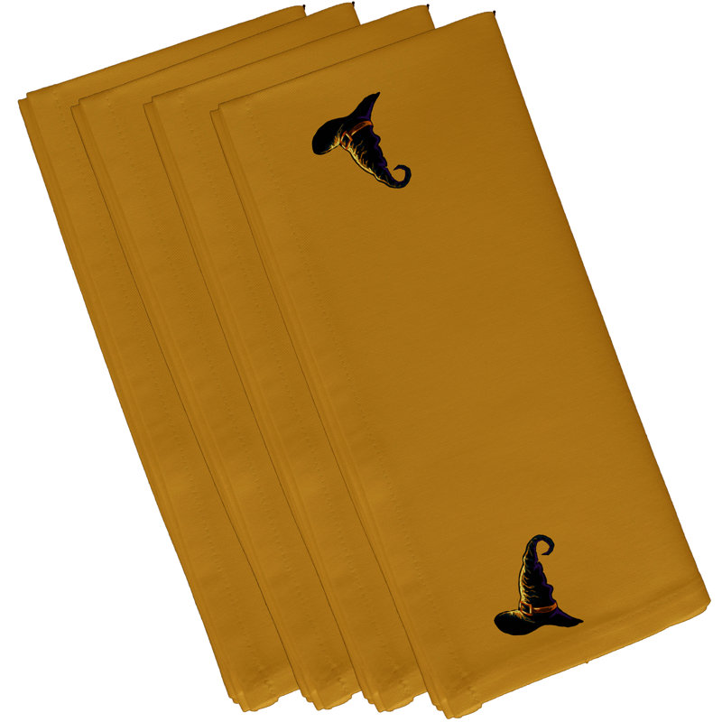 Ensemble de serviettes 4 pièces, L 18 po x L 18 po, Or