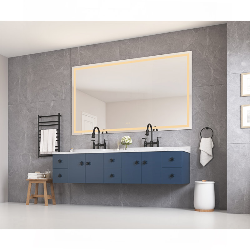 Miroir de salle de bain DEL, 48 po x 84 po