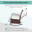 Chaise berçante d'extérieur en osier Outsunny (excluant la table)
