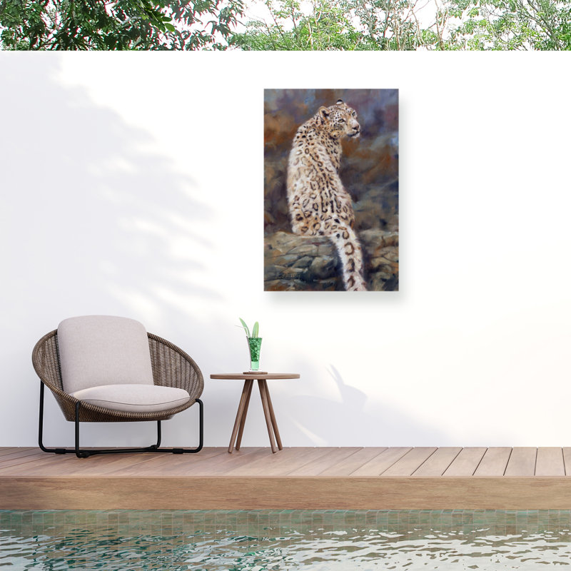 Toile d'extérieur David Stribble Snow Leopard 2, H 12 po x l 19 po