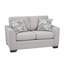Canapé et causeuse 2 pièces en tissu gris anthracite Laeticia-601383220