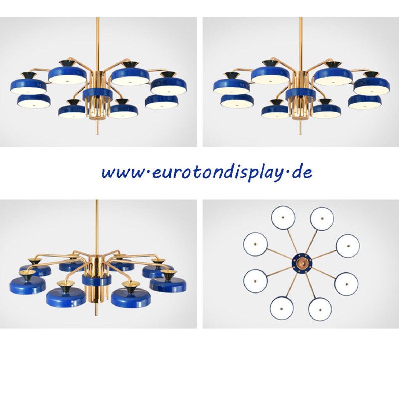SandpiperCove 8 - Light Unique/Statement LED Chandelier, Blue