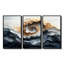 «Beige and Blue Water Forest of Elegance I», ensemble d'art mural spirales abstraites-107187056-107187064