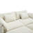 Zuri Chenille Fabric Upholstered 2-Seater Sectional Sofa with Ottomans-796484352