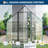 8'x12' Aluminum Frame Polycarbonate Greenhouse with Roof Vent & Gutter System-119783982