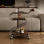 Glass and Solid Wood Bar Cart
