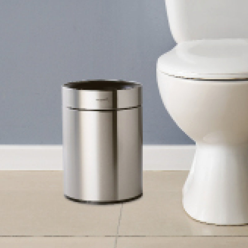 2 Gallon Stainless Steel Round Open Top Bin