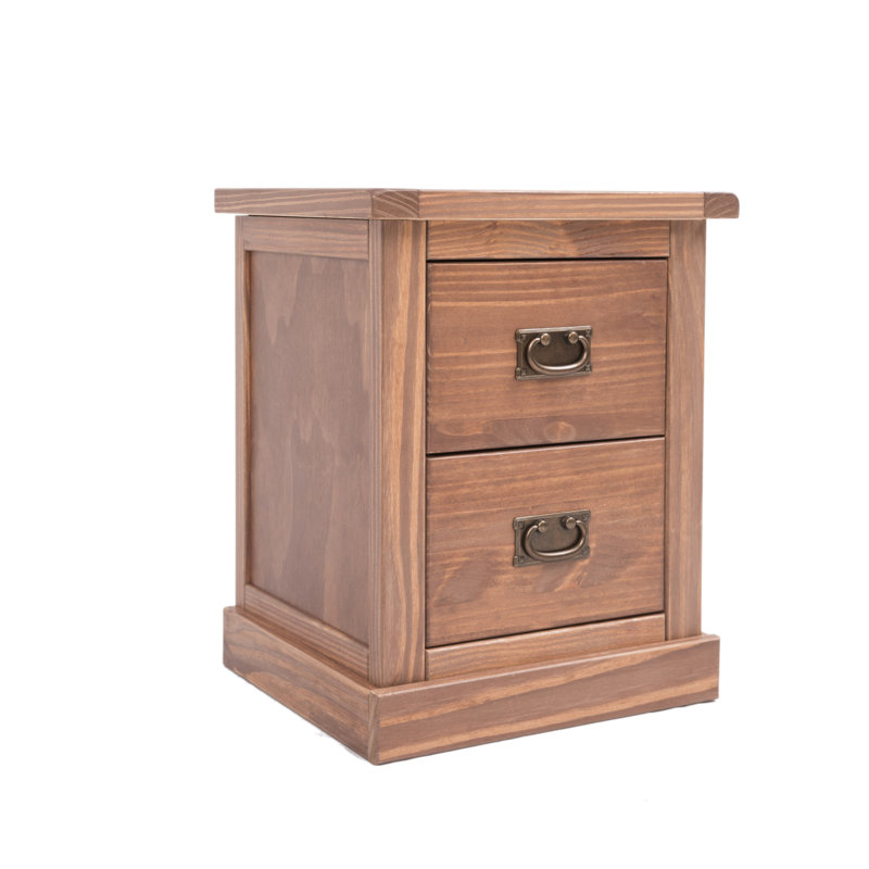 45cm W Solid + Manufactured Wood Bedside Table
