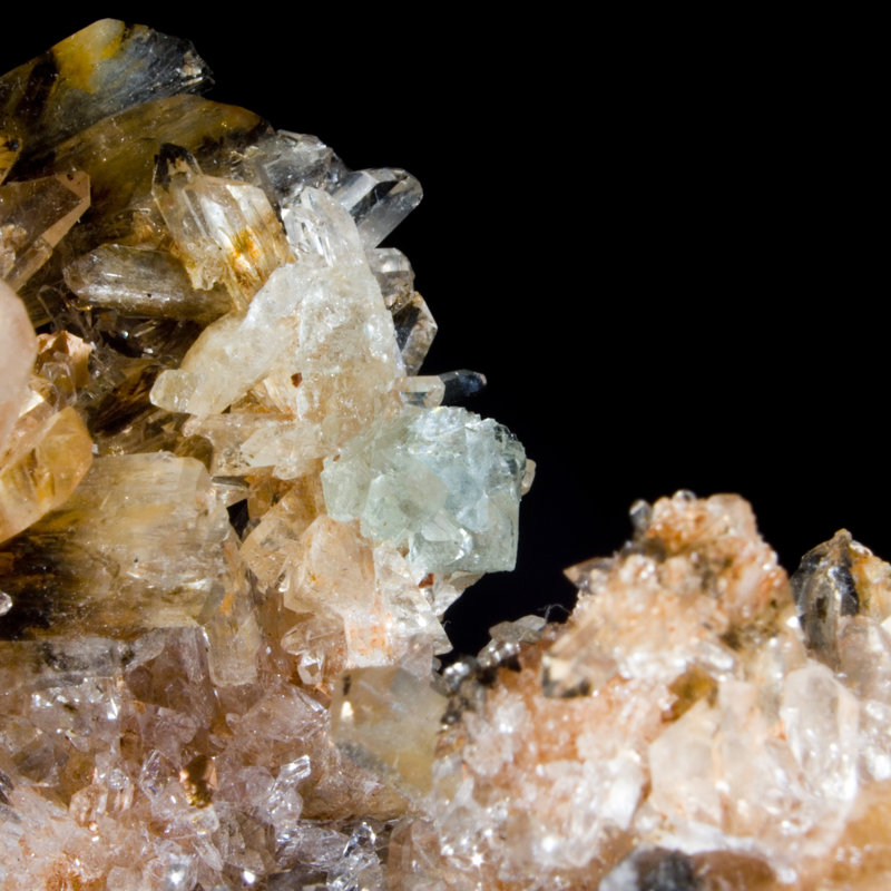 Creedite avec Fluorite. Navidad Mine, Mexique.