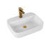 Lavabo de salle de bain en céramique blanc - pratique et durable pour une utilisation quotidienne