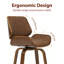 Tabouret de comptoir pivotant en bois cintré Mid-Century-133656766