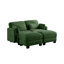 Canapé d'angle à compression, canapé moderne réglable en chenille verte pour la maison