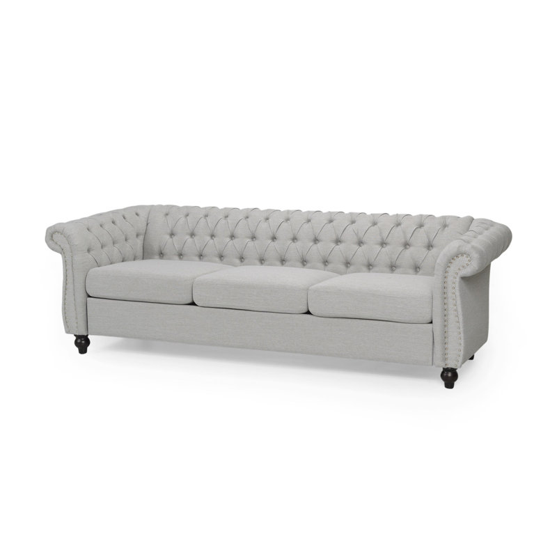 Canapé moderne 3 places en tissu gris