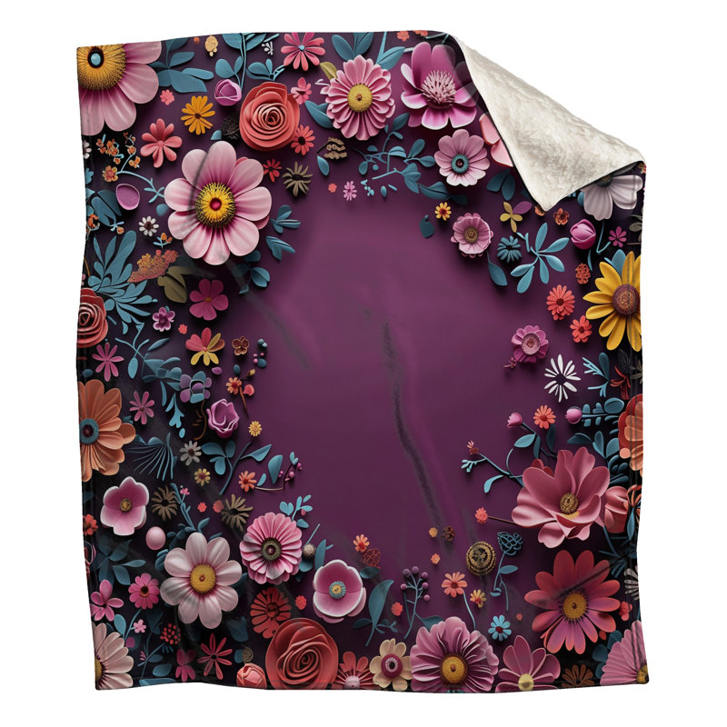 Jeté Floral, 50in W x 60in H