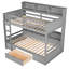 Bunk Bed With Built-In Shelves Beside Both Upper And Down Bed And Storage Drawer-1506674658