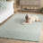 Genre 350 Hand Tufted Wool/Cotton Geometric Rug in Green/Ivory-108596887