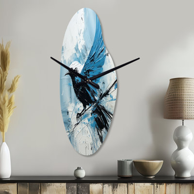 Horloge bleue en forme d'oiseau de schwerman