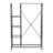 Industrial-Style Hall Stand, Black Metal Frame, 63.0 x 64.2 x 12.2 inches | 100% Metal, 7 mm Thickness, 0.75 inch Diameter Legs | Modern Design for Entryway, Stylish & Durable Storage Solution