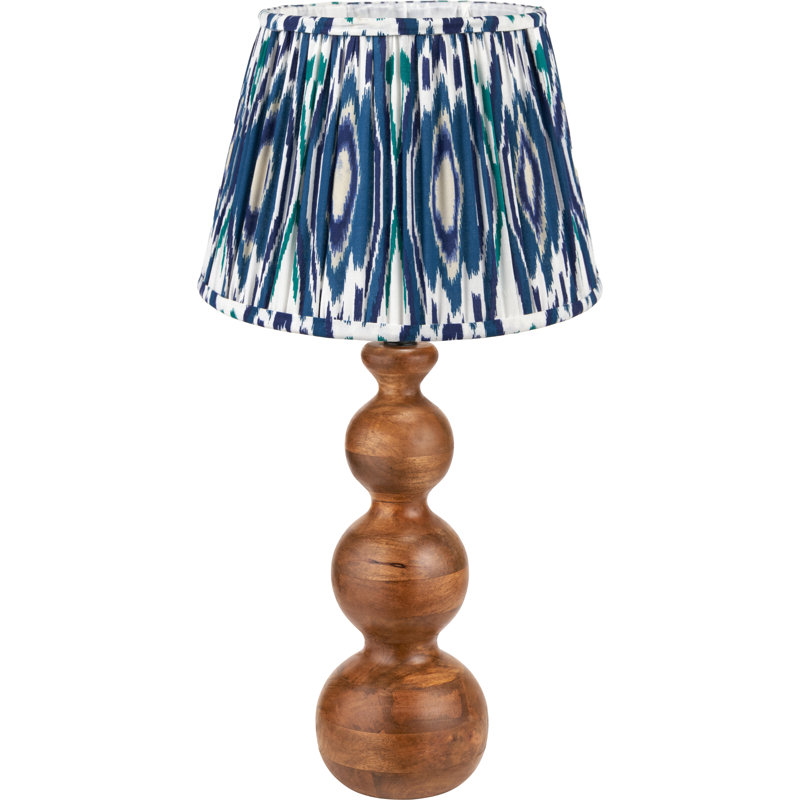 Biatriz Wood Table Lamp, Blue