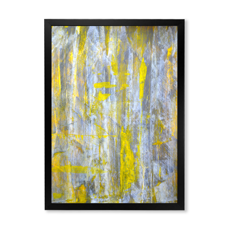 Fusion de X abstrait - Peinture, Cadre photo noir, H 20 po x l 12 po