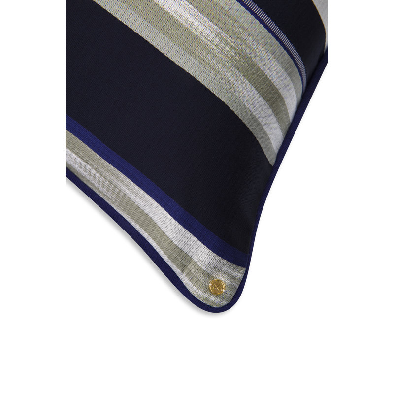 Kutnu Large Ikat Pattern Pillow, Deep Navy