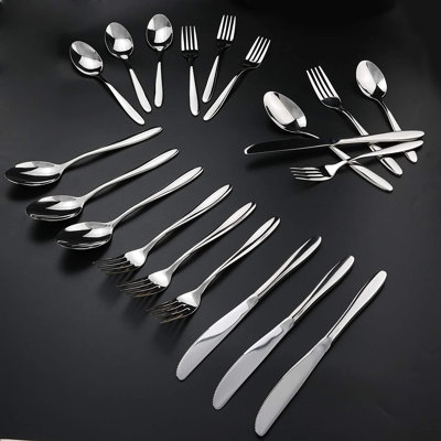 Wrought Studio™ Alza Stainless Steel Flatware Set - Service for 14