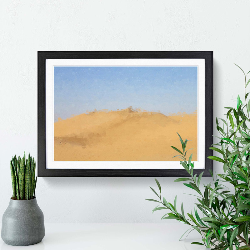 Sand Dunes in Southern California in Abstract - Picture Frame Graphic Art Print, Black, 40cm H x 60cm W x 2cm D