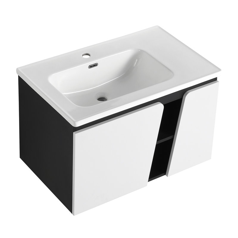 Floating Wall-Mounted Bathroom Vanity With Single Sink