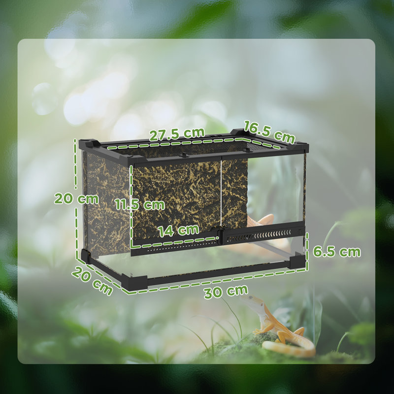 Reptile Box, 20cm H x 30cm W x 20cm D 