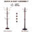Solid Wood Coat Rack, 14 Hanging Points & Sturdy Base For Hallway, Office(Metal Hook)