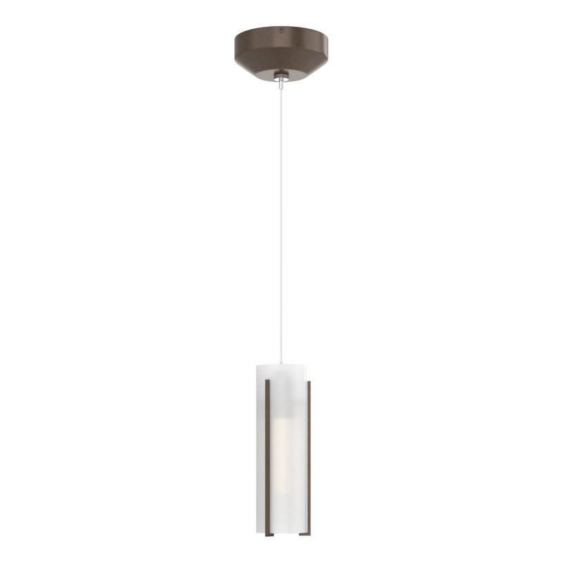 Exos 1 - Light Single Cylinder Pendant, Bronze, Opal