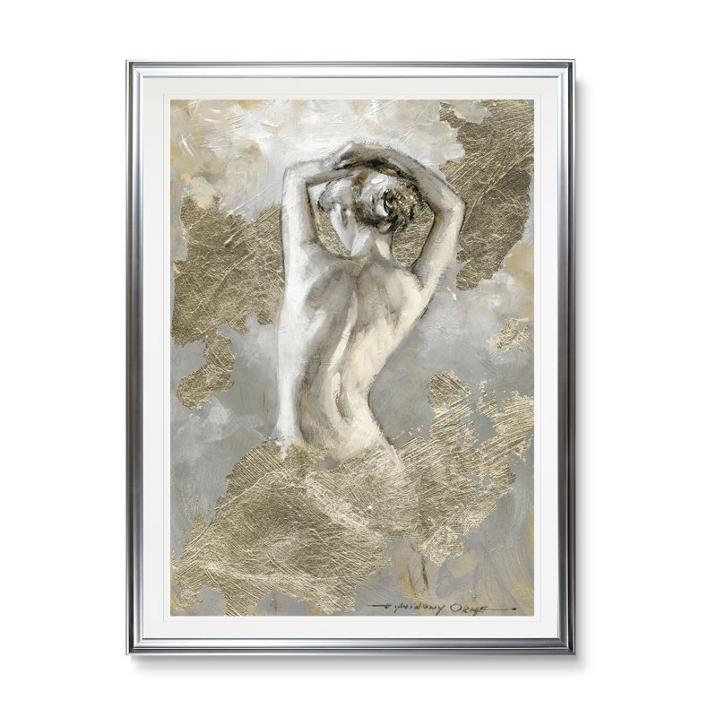 «Intime II», reproduction, H 24 po x l 20 po x 1,5 po, Cadre argenté