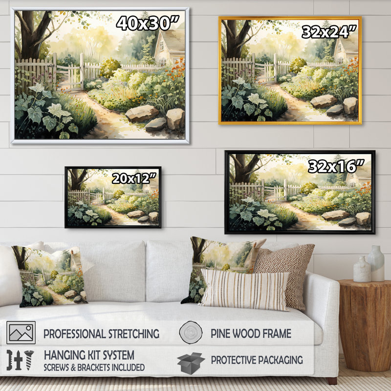 «Farm Fresh Garden III», reproduction sur toile, H 12 po x l 20 po x P 1 po, Cadre flottant noir